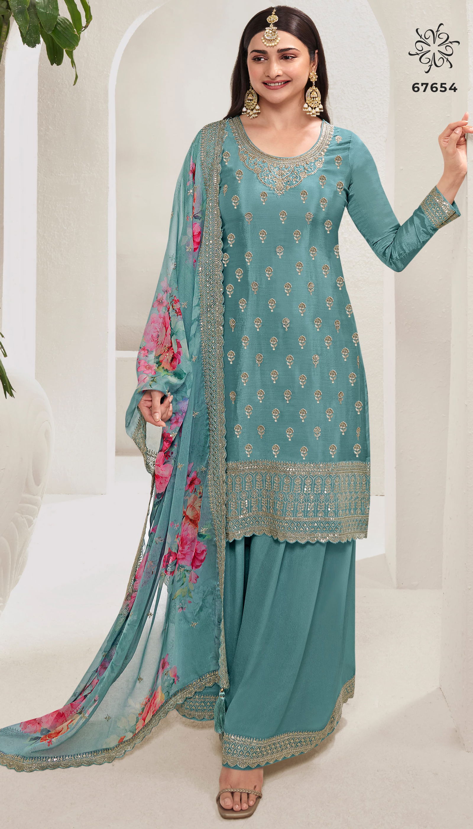 Shalini By Vinay Chinon Embroidery Wedding Salwar Suit Wholesale Market